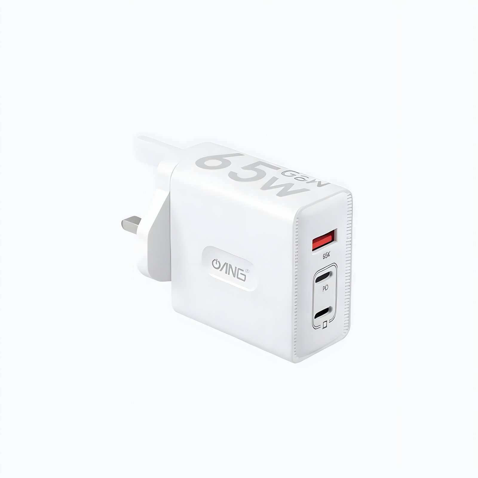 ANG PD65W TCS65AG GaN Fast Wall Charger – Dual USB-C & USB-A 65W UK Plug