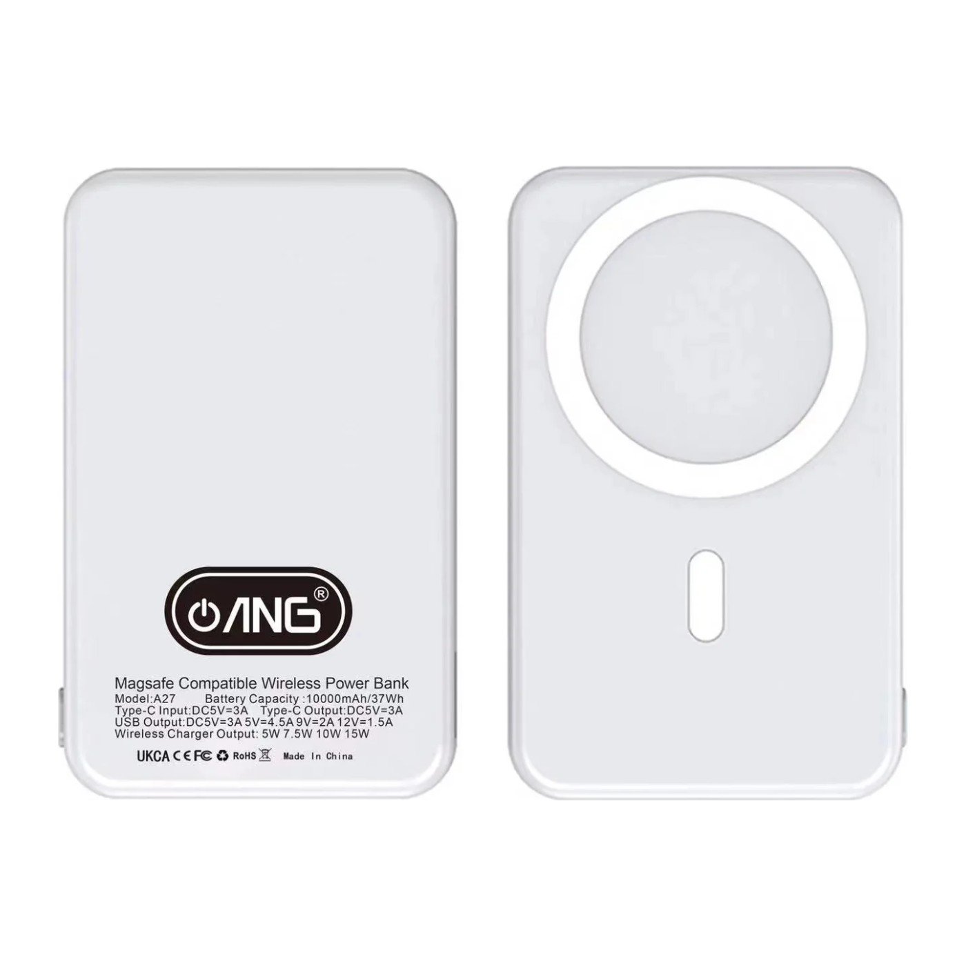 ANG A28 MagSafe Wireless Power Bank 5000mAh – 20W PD Fast Charging with Magnetic Charging