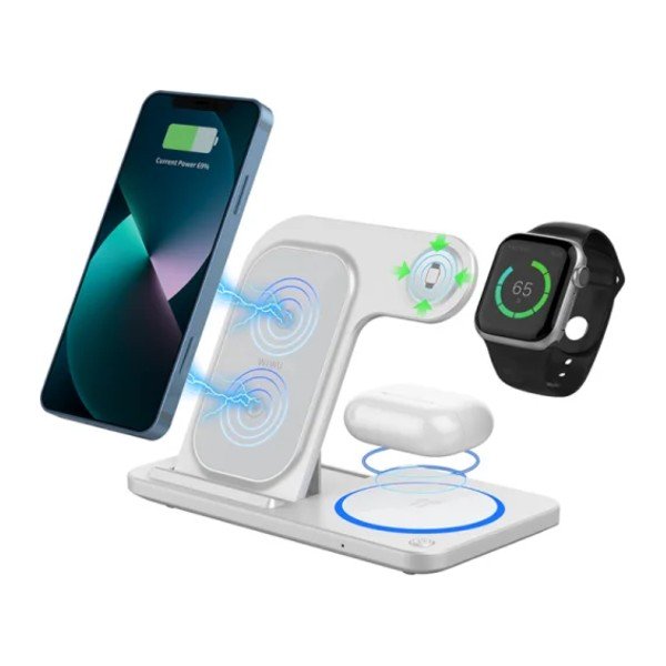 WiWU 3 in 1 Fordable Magnetic Wireless Charging Station 15W (W020)