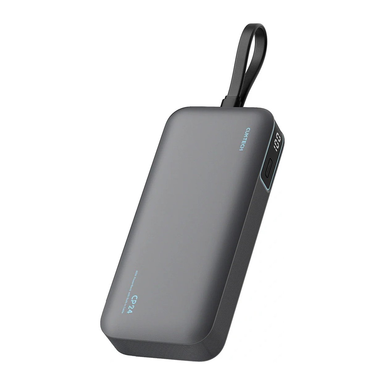 CUKTECH CP24 20000mAh 40W Fast Charging Power Bank – Built-In USB-C & Lightning Cables