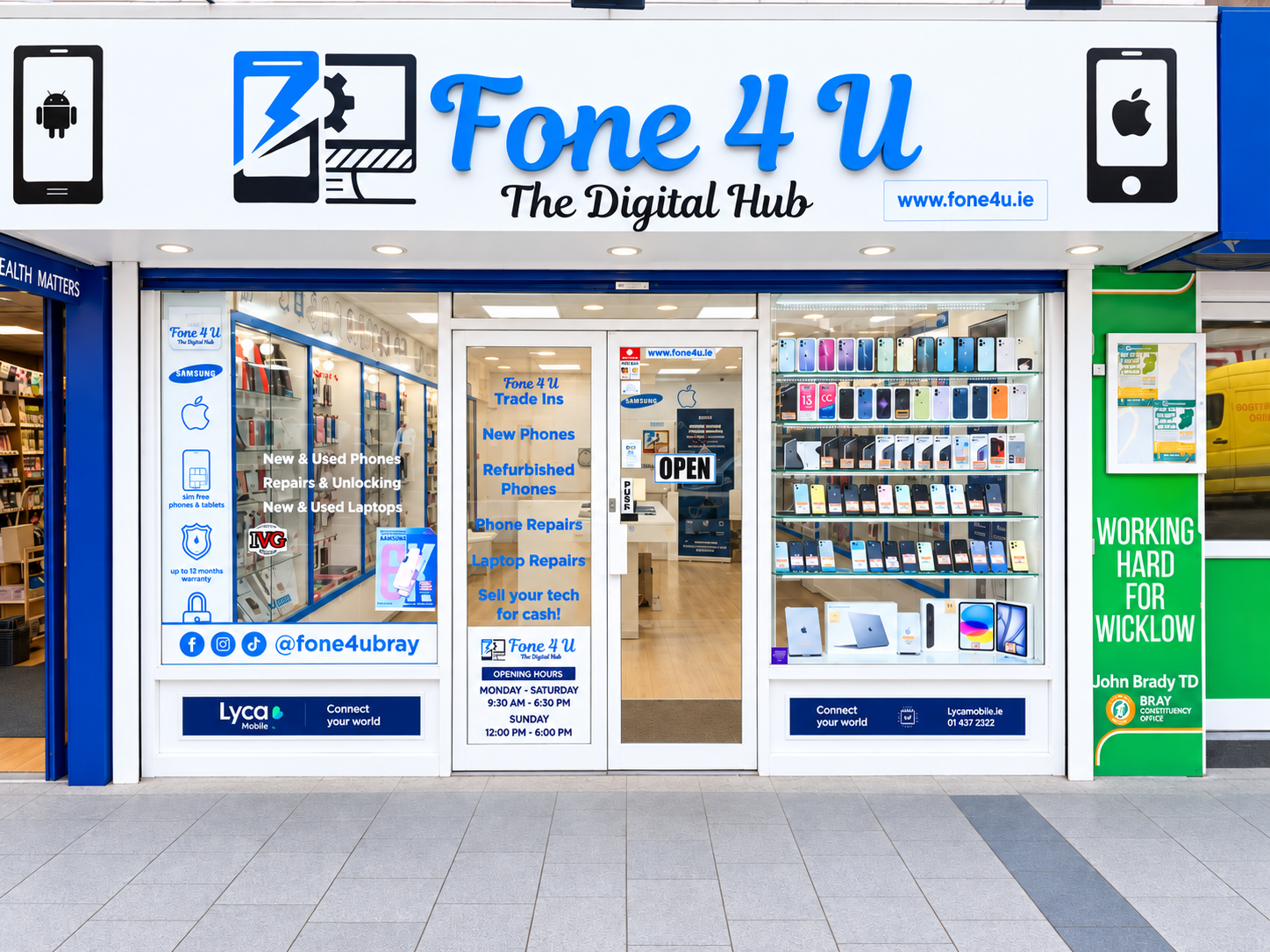 Fone4U Bray shop front